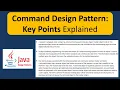 Command Design Pattern Key Points Explained
