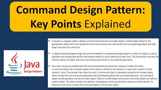 Command Design Pattern Key Points Explained