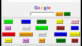 Search Engine Python Tkinter GUI Application