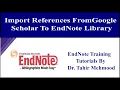 How to Import a Reference from Google Scholar to EndNote