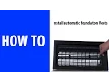 How to install automatic foundation vents