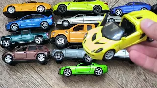 Toy Car Collection in 4k Video: Pickup Trucks Sedans Hatchnacks SUVs Sports Cars and tec.