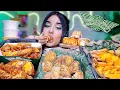 ASMR WINGSTOP MUKBANG VOODOO FRIES GARLIC LEMON HERB WINGS CAJUN MEAL TENDERS CORN EATING SOUNDS