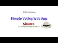 Voting Web App in Sinatra BRG Coaching