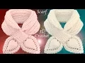 Lagu Bufanda a Crochet  Puntos elástico Inglés Punto de hojas 3D trenzadas tejido tallermanualperu