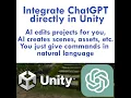 ChatGPT integration in Unity It does all the work for you