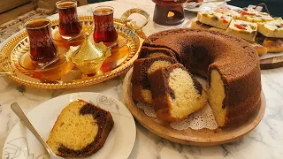 اطيب كيك يومي بسيط هش و مرتفع بمقادير مضبوطه وطعم رهيب جربوها كيكه وشاي للعصريه 