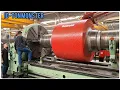 Large Diameter Turning Operation Weighing 10 Tons 