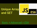 Unique array SET JavaScript Hindi