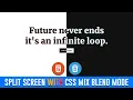 Split Screen with Mix Blend Mode CSS Website - Web Design Tutorial Banner Design with HTML CSS
