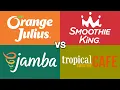 Orange Julius vs Smoothie King vs Jamba vs Tropical Smoothie Cafe