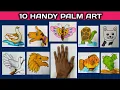10 Easy handy palm art Hand placing drawing Tarun Art