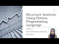 structure analysis using python programming language