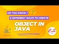 Creating object in Java without using new keyword
