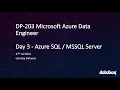 DP203 Microsoft Azure Data Engineer Associate Certification Training Day 3 - Azure Server