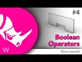 Rhino Boolean Operations Tutorial Beginner s Guide to Union Difference Intersection Ep 4
