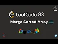 Leetcode 88 Merge Sorted Array Two-Pointer In-Place Merge Java Optimal Solution Dry Run