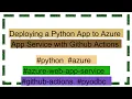 Deploying a Python App to Azure App Service with Github Actions