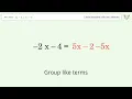 Linear equation with one unknown Solve 3x-4 5x-2 step-by-step solution