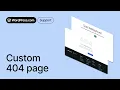 How to create a Custom 404 Page in WordPress