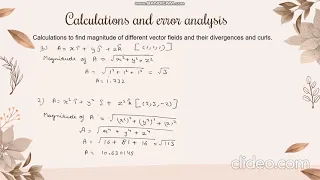 vector fields curl and divergence on matlab iiitv-icd PH100 PPT presentation