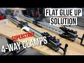 4-way Clamps For Woodworking - Get Flat Panel Glue Ups Using Superstrut