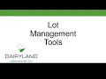 Lot Management Tools