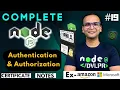 Lecture 19 Authentication Authorization NodeJS Complete Course in Hindi Notes