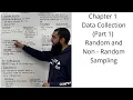 Edexcel AS Level Maths Chapter 1 Data Collection Part 1 - Random Sampling and Non-Random Sampling