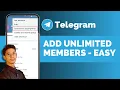 How To Add Unlimited Members In Telegram Channel Telegram Channel Members
