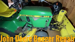 John Deere MC519 Leaf Collector Repair On A JD 322