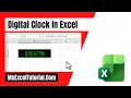 Digital Clock In Excel Using Simple VBA
