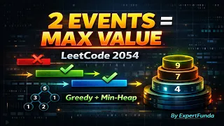 Two Best Non-Overlapping Events Leetcode 2054 Min-heap Greedy