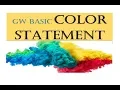 Color Statement GW BASIC How to use colour statement in gw basic 10th class computer gw basic