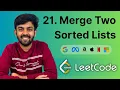 21 Merge Two Sorted Lists LeetCode Problem Solution Java Tamil code io