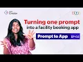 Build a facility booking app using a prompt in under a minute