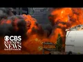 Hybrid car explodes catches fire in New York City