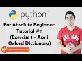 Python Exercise 1 - Apni Dictionary Python Tutorials For Absolute Beginners In Hindi