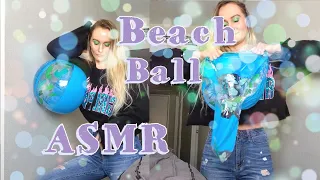 popping a beach ball asmr blowing up a beach ball inflating and deflating