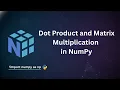 Matrix Calculations in NumPy Explained NumPy for Beginners Telugu