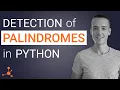 Detection of PALINDROMES Python recursive function to identify symmetric strings