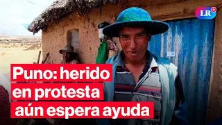 PROTESTAS EN PUNO: manifestante herido durante represión policial pide ayuda | #EnVivoLR