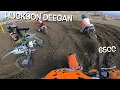 RACING 65cc s ON THE PRO MOTOCROSS TRACK Hudson Deegan GoPro raw