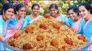 EGG BONDA BIRYANI | Village Style Egg Bonda Biryani Cooking | Crispy Egg Bonda Biryani Recipe