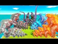 Download Lagu Epic Godzilla War 2 vs 2 : Growing Shin Godzilla vs Mechagodzilla vs Thermo Godzilla Size Comparison