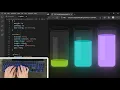 ASMR Programming - Colorful Glowing Liquid Glass Animation Effects using HTML CSS