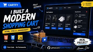 I Built a Modern Shopping Cart Website Using HTML CSS JavaScript Cartfy FunCodingYT