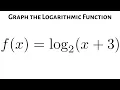 Graph the Logarithmic Function f x log - 2 x 3