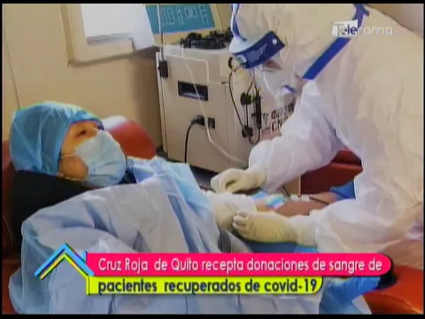 Cruz Roja de Quito recepta donaciones de sangre de pacientes recuperados del covid-19