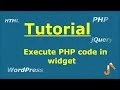 Execute PHP code in widget